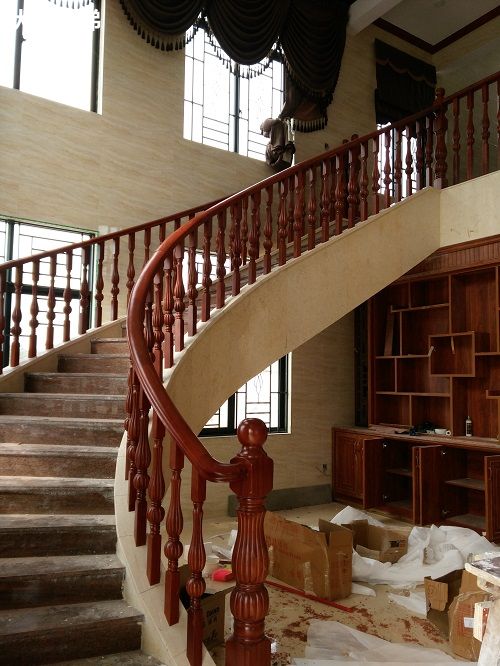 三亚弧弯楼梯扶手案例20_弧形