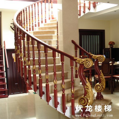 【产品11】凤凰柱豪华弧形楼梯
