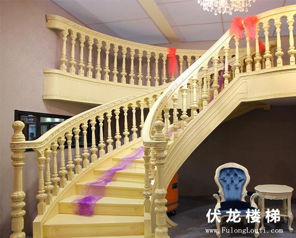 【产品12】别墅弧形整体楼梯展