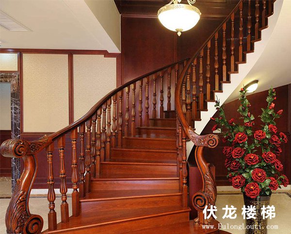 【产品1】凤爪大柱弧形楼梯扶手